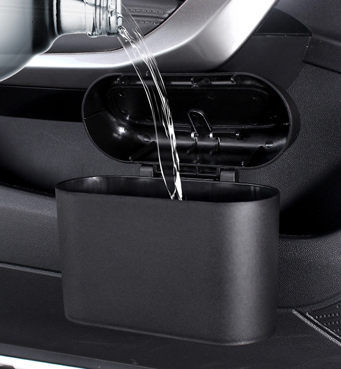 Mini Car Trash Bin with Push Lid