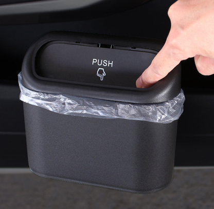 Mini Car Trash Bin with Push Lid