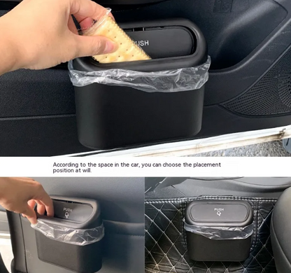Mini Car Trash Bin with Push Lid