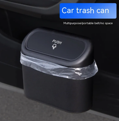 Mini Car Trash Bin with Push Lid
